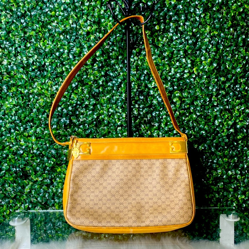 Gucci Vintage Micro Guccissima Print Canvas Handbag